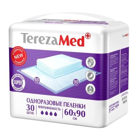 Пеленки TEREZA MED Super одноразовые 60 x 90, 30 шт.