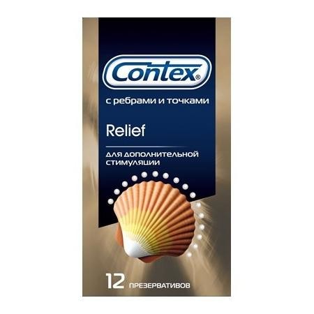 Презерватив CONTEX, 12 шт.  Relief (рельефные)