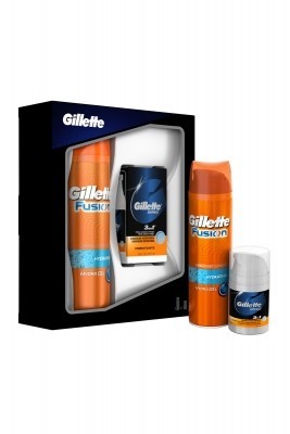 Гель для бритья GILLETTE Fusion ProGlide увлажняющий 200мл + GIL Pro бальзам увлвжняющий 50мл
