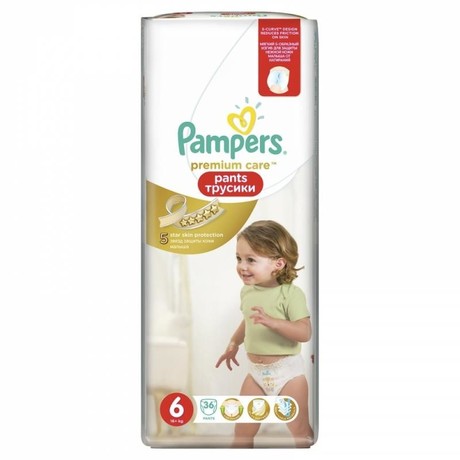 Подгузники-трусики PAMPERS Premium Care Pants Extra Large (от 16кг), 36 шт.