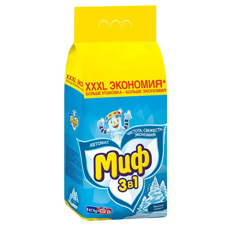 Порошок стиральный МИФ Автомат "3 в 1" Морозная свежесть 9кг