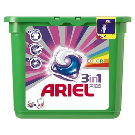 Гель для стирки ARIEL автомат Liquid Capsules Color жидкий в капсулах 27г, 23 шт.