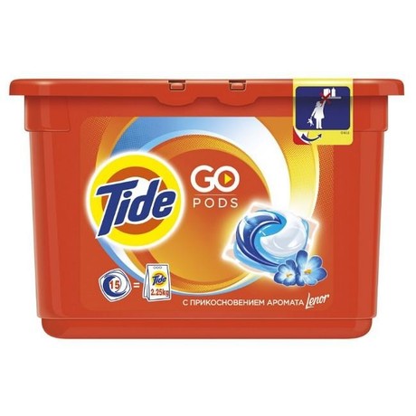 Гель для стирки TIDE Lenor жидкое в  капсулах 24,8г, 15 шт.