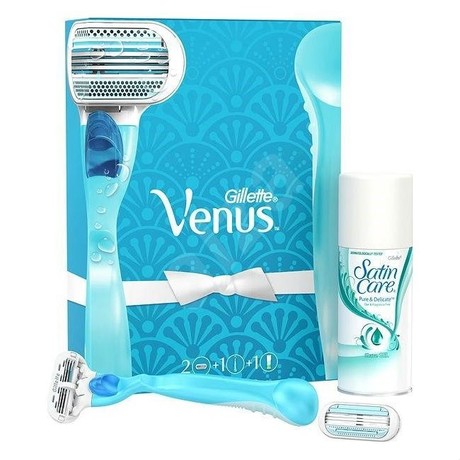 Набор косметический GILLETTE Venus Embrace бритва + 2 кассеты + гель для бритья с Алоэ 75мл