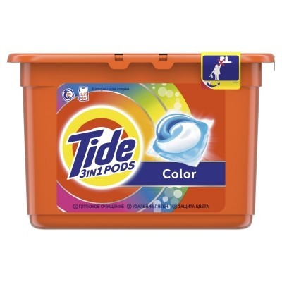 Средство для стирки TIDE Color жидкое в  капсулах 24,8г, 15 шт.