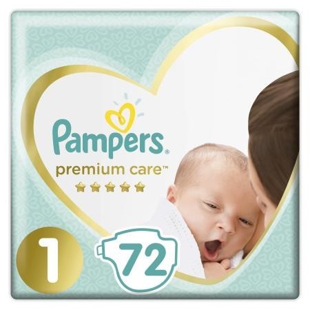 Подгузники PAMPERS Premium Care Newborn (2-5кг), 72 шт.