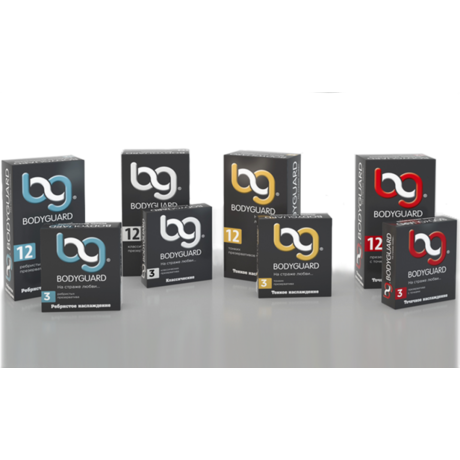 Презерватив BODYGUARD классические гладкие, 12 шт.   (9+1)