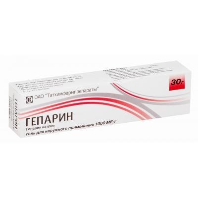 Гепарин гель 1000ME/г 100г