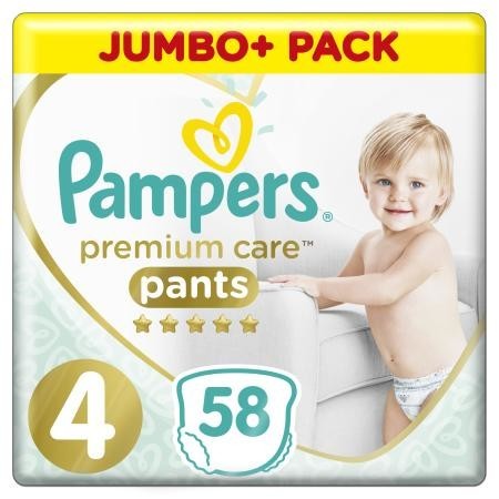 Подгузники-трусики PAMPERS Premium Care Pants Maxi (9-15кг), 58 шт.