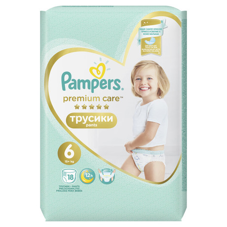 Подгузники-трусики PAMPERS Premium Care Pants Extra Large (от 16кг), 18 шт.