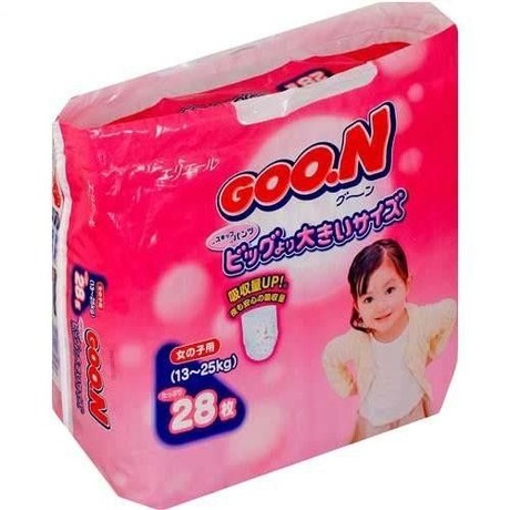Подгузники-трусики GOON XXL для девочек (13-25кг), 28 шт.