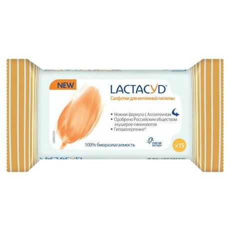 Лактацид Фарма салфетки Антибактериальные компоненты для интимой гигиены (экстракт тимьяна), 15 шт.