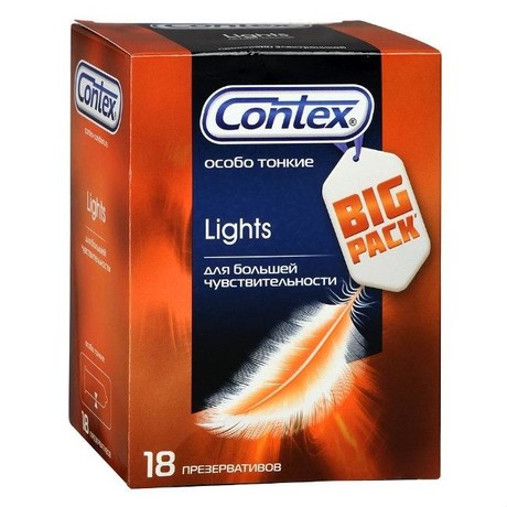 Презерватив CONTEX, 18 шт.  Lights (особо тонкие)