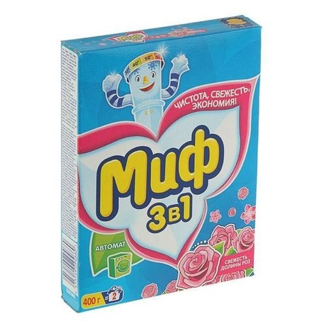Порошок стиральный МИФ Автомат "3 в 1" Свежесть долины роз 400г