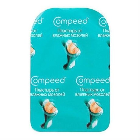 Лейкопластырь COMPEED от влажных мозолей на ногах, 30 шт. (средний)