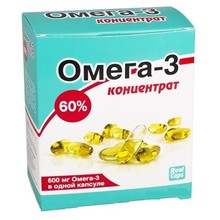 Омега-3 Концентрат 60% капсулы 1000мг, 80 шт.