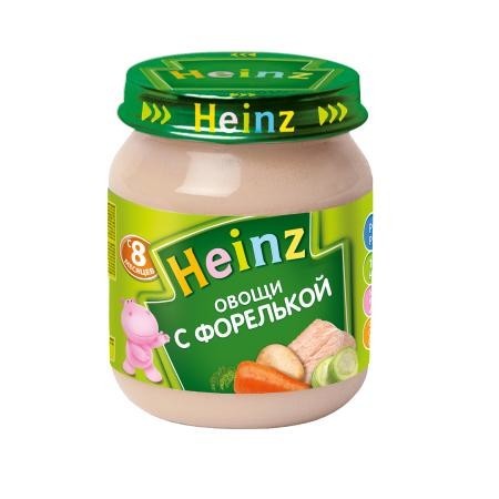 Пюре ХАЙНЦ овощи с форелью (с 8 мес.) 120г