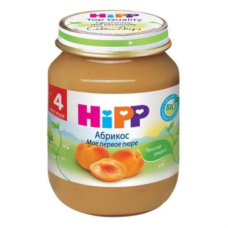 Пюре HIPP абрикос (с 4 мес.) 125г