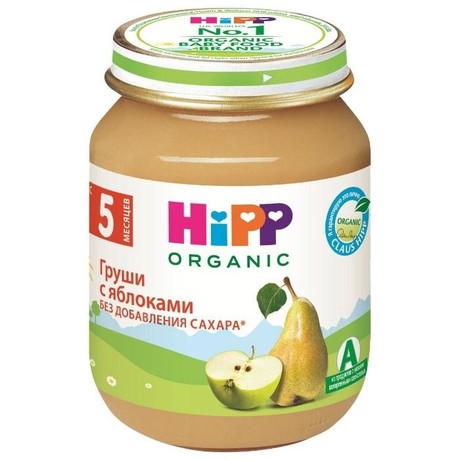 Пюре HIPP груша/яблоко (с 4 мес.) 125г