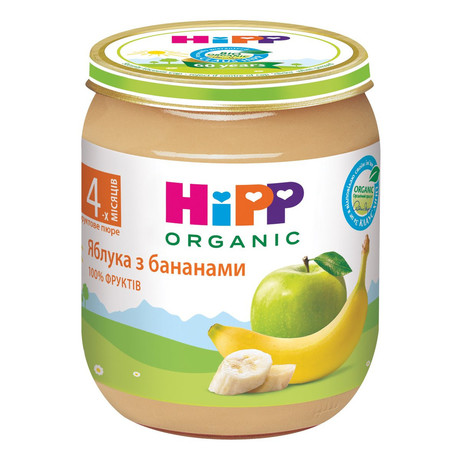 Пюре HIPP яблоко/банан (с 4 мес.) 125г