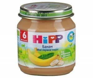Пюре HIPP банан (с 6 мес.) 125г