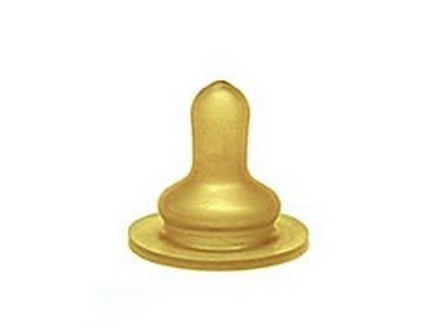 Соска МОЙ МАЛЫШ латексная круглая для соков, пюре (0-6мес), 2 шт. (арт. 21104)