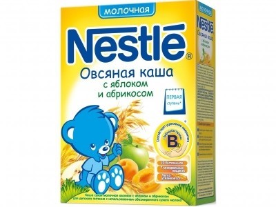 Каша НЕСТЛЕ молочн. овсяная с яблоком и абрикосом (с 6мес.) 250г