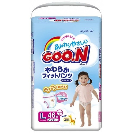 Подгузники GOON  L (9-14кг), 46 шт.