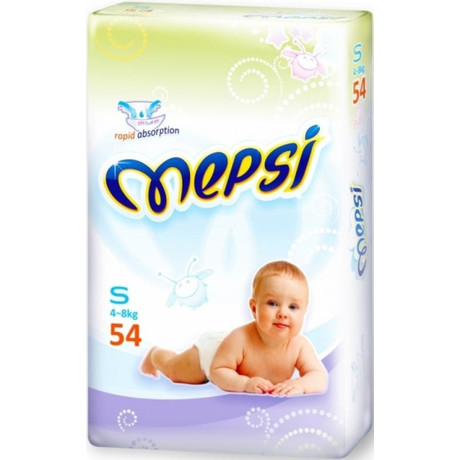 Подгузники MEPSI разм. S (4-8кг), 54 шт.