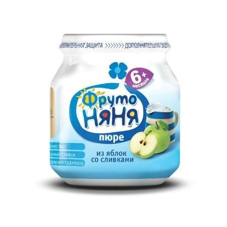 Пюре ФРУТОНЯНЯ яблоко/сливки 100г