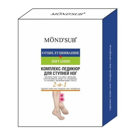Секреты Лан Mondsub комплекс педикюр для стоп отшелушивание и питание 2 пары 33см