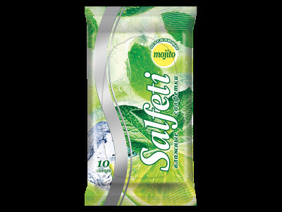 Салфетки SALFETI влажные очищающие, 10 шт. (мохито)