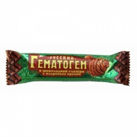 Гематоген плитка 35г (кедр. орех в глазури)