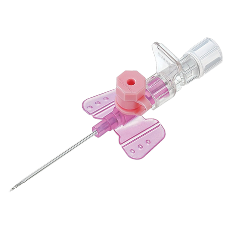 Катетер HELMFLON внутривенный  с дополнительным портом и крыльями  G20 (розовый)