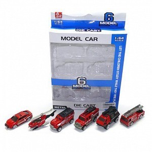 Набор металлических машин, 6 шт.