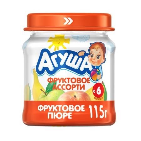 Пюре АГУША фруктовое ассорти 115г