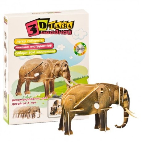 Конструктор 3D пазл "Слон"