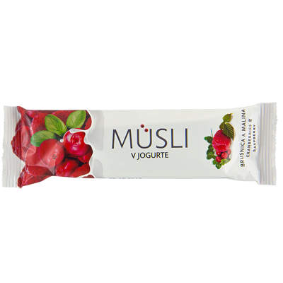 Батончики мюсли TEKMAR малиново-брусничный в йогуртовой глазури 30г