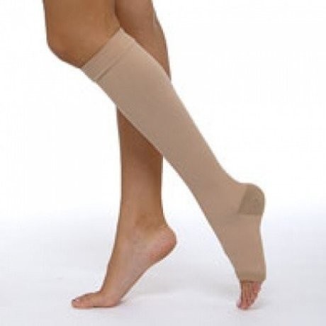 Чулок компрессионный до колена 2-кл. кругловязанный без мыска, 1  шт. бежевый
