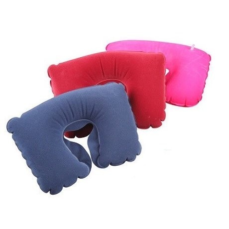 Подушка ортопедическая надувная с вырезом под голову (разм. 42 х 27,5см) (арт. F8052) красн.