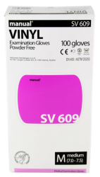 Перчатки MANUAL SV609 смотровые нестерильные, виниловые 8,5(L)  пара