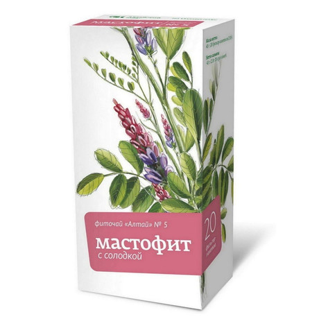 Чайный напиток АЛТАЙ №5 Мастофит против мастопатии с солодкой фильтрпакеты 2г, 20 шт.