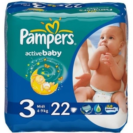 Подгузники PAMPERS Active baby Mini (4-9кг), 22 шт.