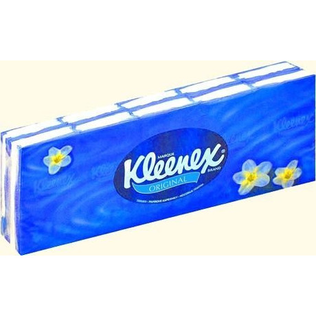 Платок носовой KLEENEX белые оригинальные, 10 шт.  x 10