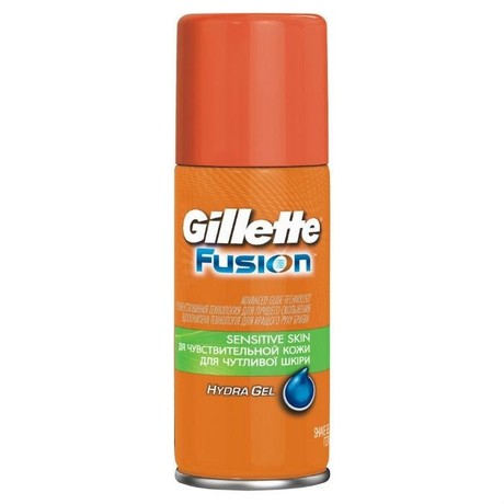 Гель для бритья GILLETTE Fusion Hydra Gel Sensitive Skin для чувствительной кожи 200мл