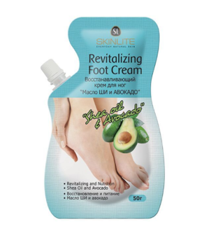 Крем SKINLITE для ног  восстанавливающий масло Ши и Авокадо 50мл (дой-пакет)