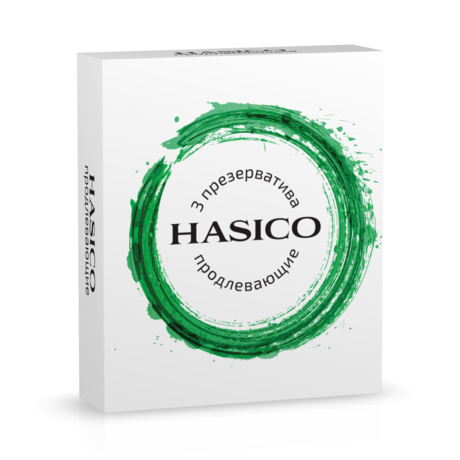 Презерватив ХАСИКО (HASICO) Продлевающий с бензокаином гладкие, 3 шт.