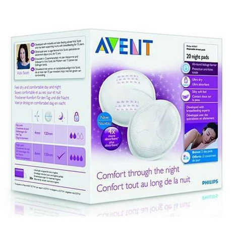 Прокладки для бюстгальтера для кормящих матерей AVENT, 20 шт. (арт. 0594 SCF253/20) (3 + 1)