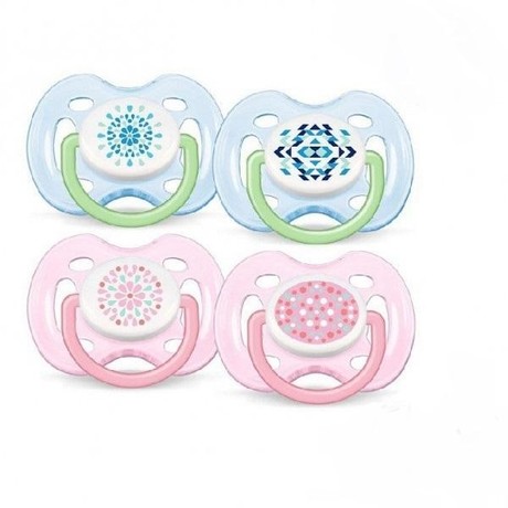 Соска-пустышка AVENT силиконовая "I Love Milk" (0-6мес.), 2 шт.  (арт. 86175 SCF172/50) (3 + 1)