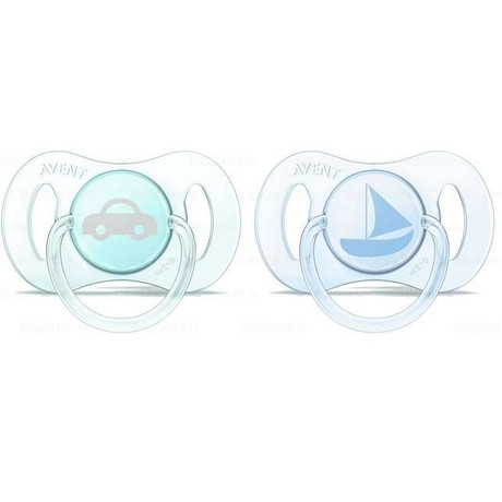 Соска-пустышка AVENT силиконовая мини для мальчика (0-2 мес.), 2 шт.  (арт. 151/01) (3 + 1)
